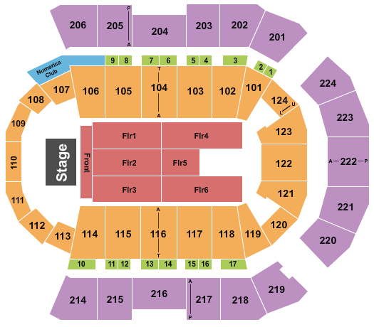 Spokane Arena Evanescence Seating Chart
